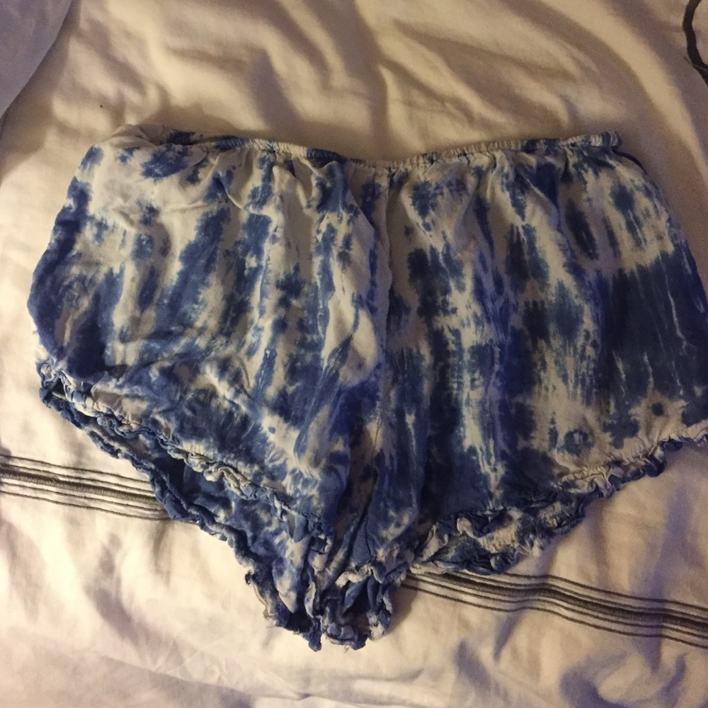 Flowy tye-dye shorts
