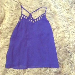 Strappy cobalt blue blouse
