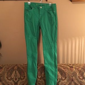 Lauren Conrad green skinny jeans