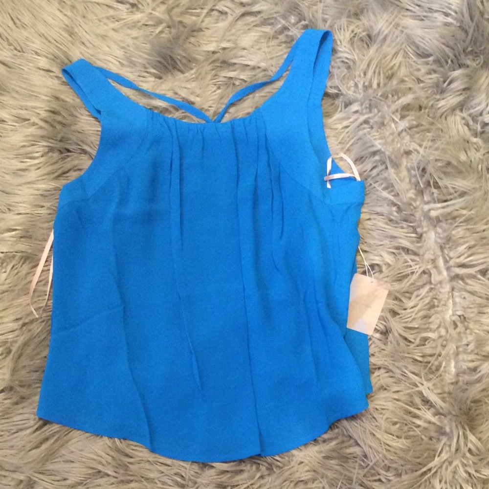 Aqua blue tank blouse
