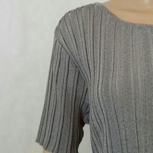 Dana Buchman "Shades of Grey" Short Sleeve Knit