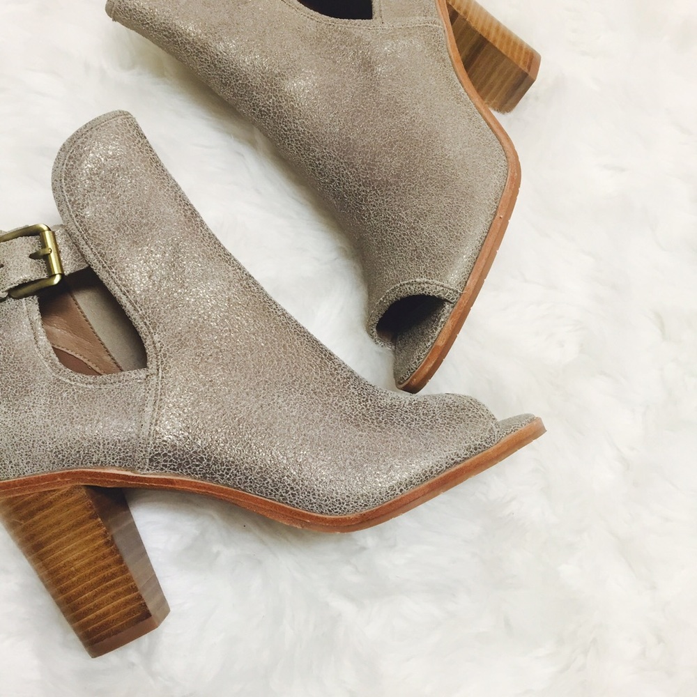 Donald J. Pliner Metallic Cutout Booties