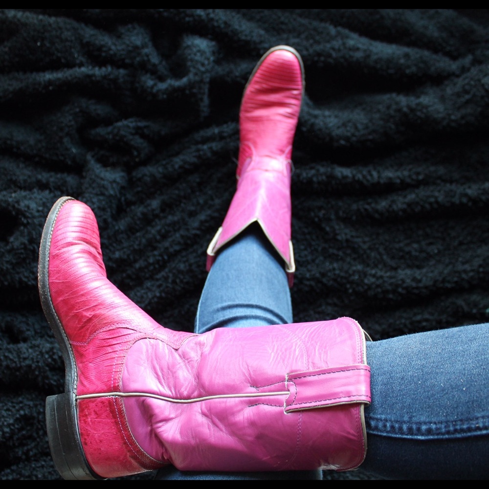 Hot Pink Justin Cowboy Boots Size 5.5