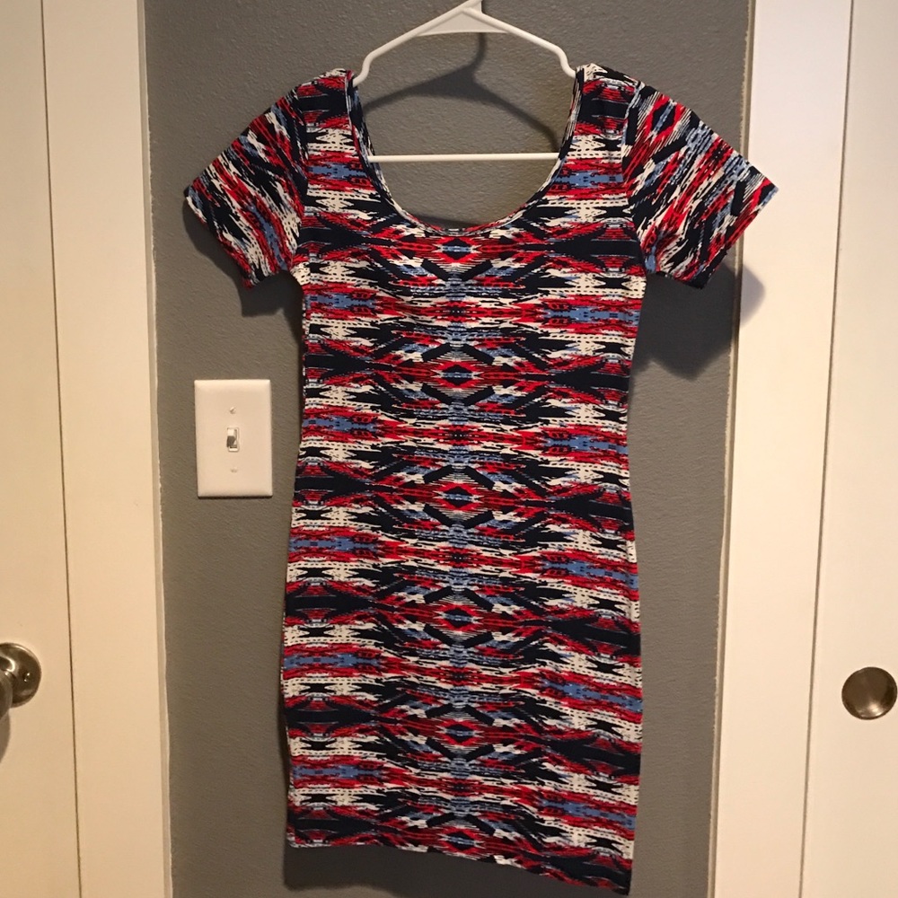 Red, White, & Navy Blue Dress