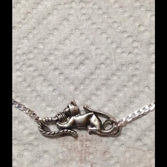 ‼️SALE‼️Sterling Silver Kitty Cat Anklet - Picture 2 of 7