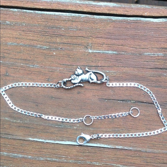 ‼️SALE‼️Sterling Silver Kitty Cat Anklet - Picture 7 of 7