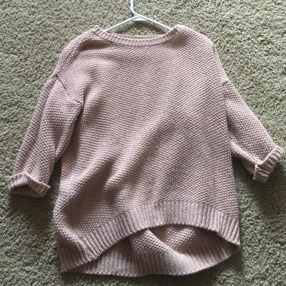 Pink knit sweater