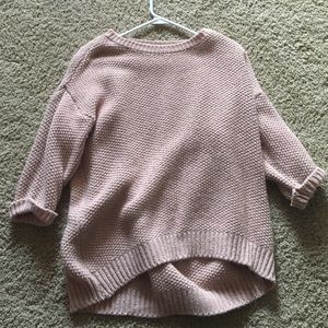 Pink knit sweater