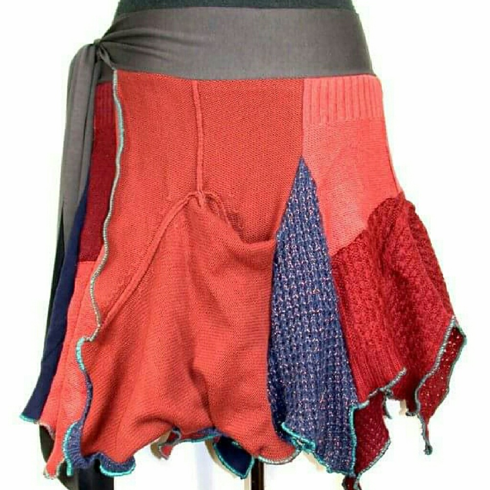 ONE SIZE! ShabbyKnasack Sweater skirt wrap