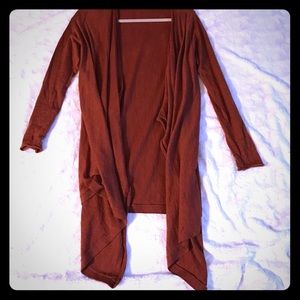 Open cardigan sweater