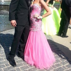 Sherri Hill Pink Mermaid Prom dress! Size 4