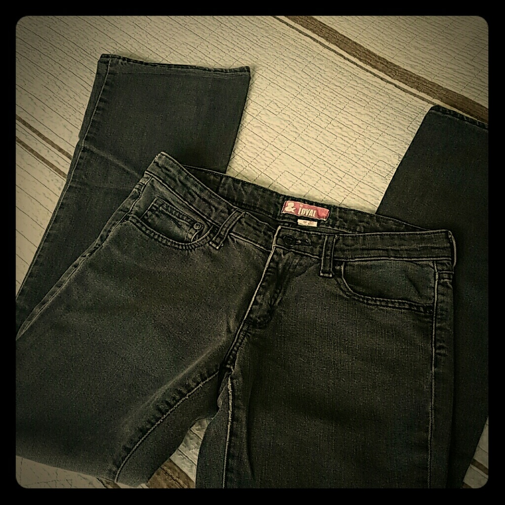The Perfect Classic Faded Black Boot-Cut Jeans
