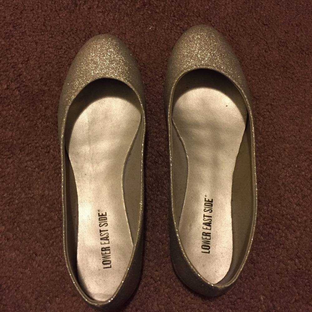 Sparkly Silver Lower East Side Flats