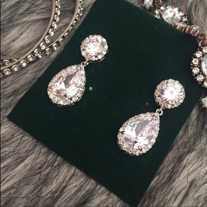 Silver Crystal Earrings