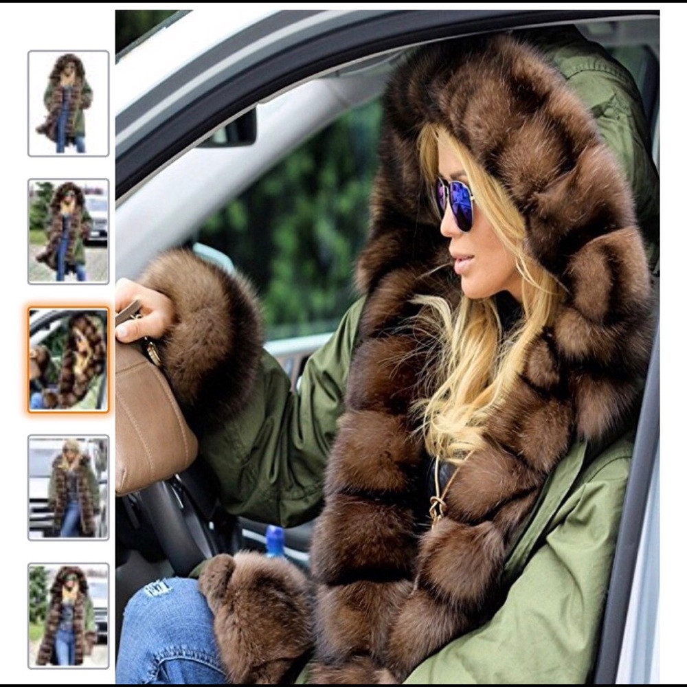 Faux  fur jacket.  Warm warm warm.