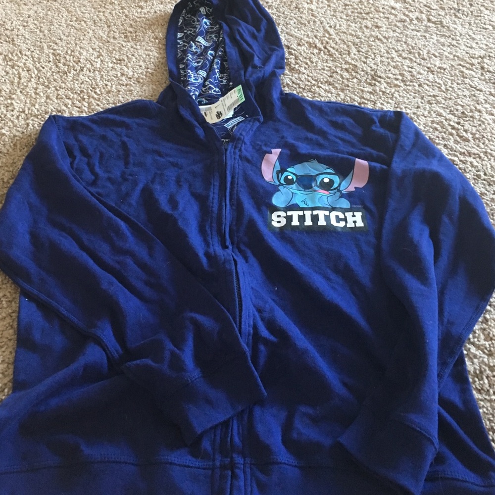 NWT Reversible Stitch Zip-Up Hoodie