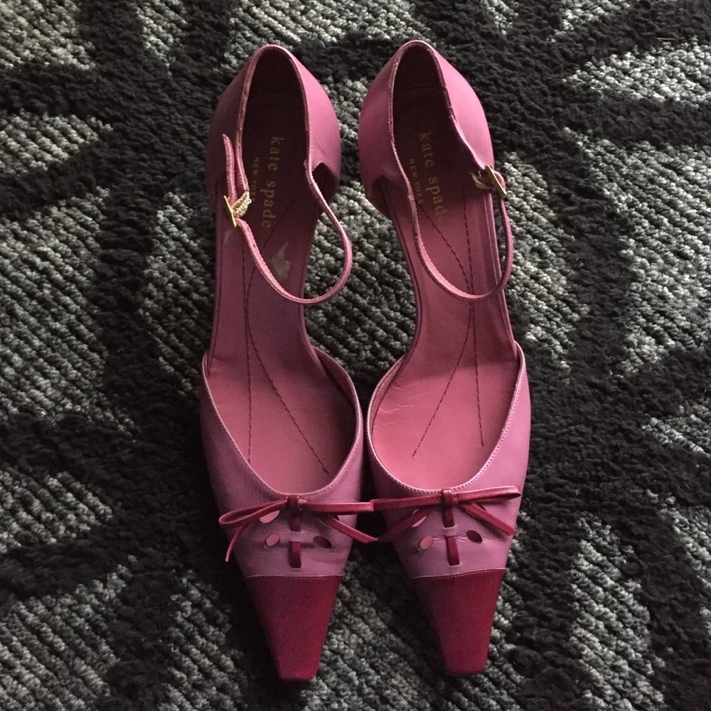 kate spade Cap Toe Heel with Bow Detail