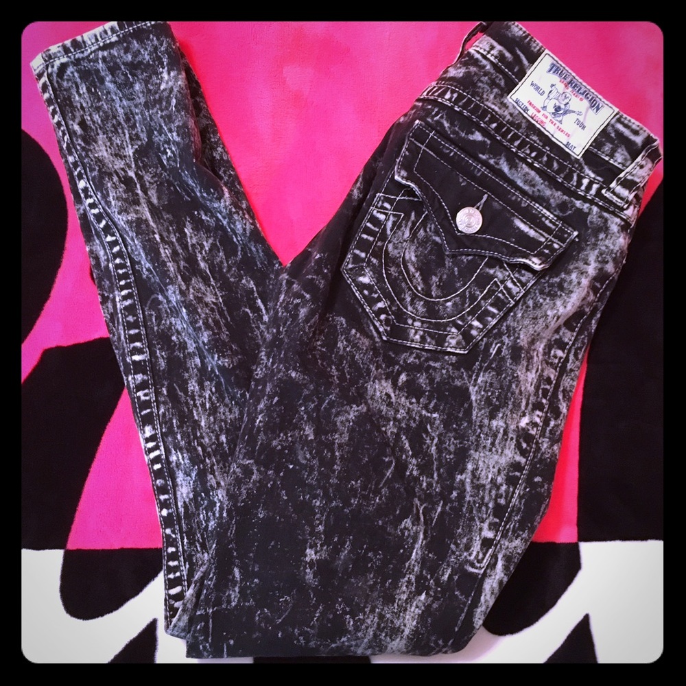 True Religion Acid Wash Jeans