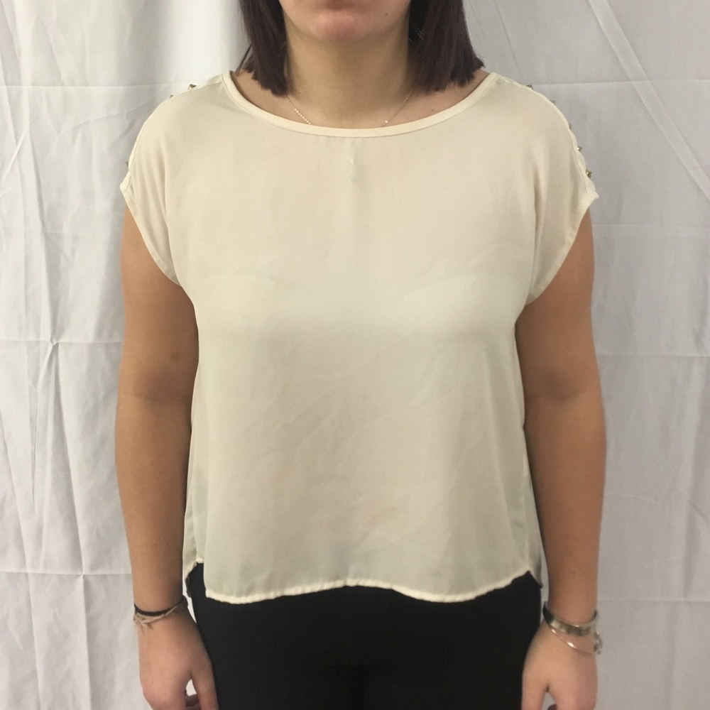 Mauve open back blouse