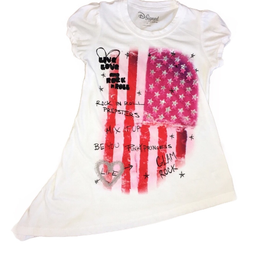 D-Signed by Disney "Glam Rock" Asymmetrical Tee S