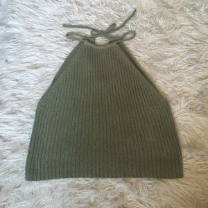 L.A. HEARTS hunter green crop top
