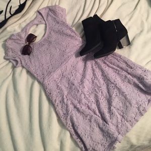 Open back lavender dress!