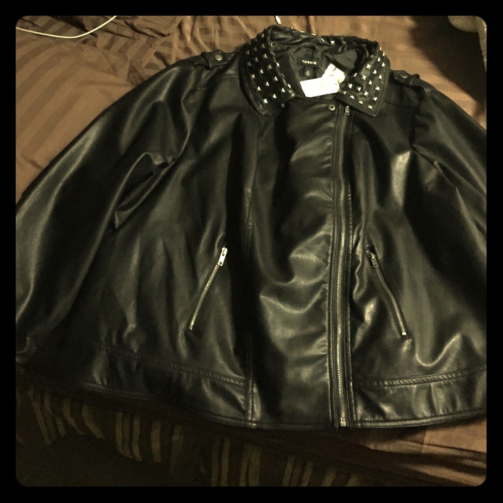Black leather jacket