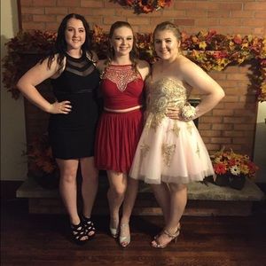 Baby pink formal dress