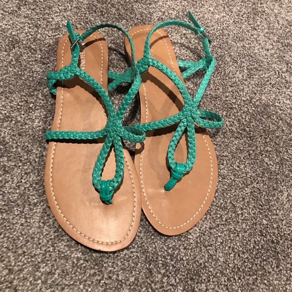 Turquoise sandals