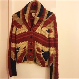 Denim & Supply British Flag Shawl Cardigan