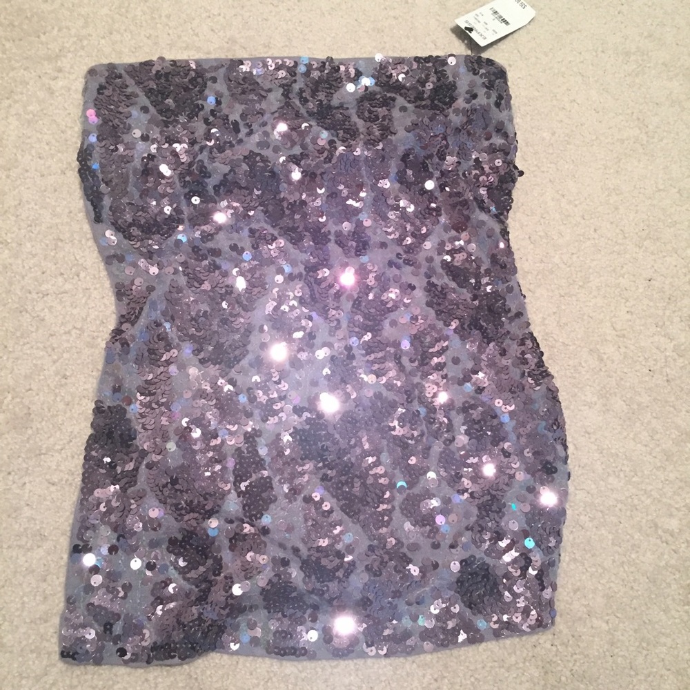 Express Strapless Sequence Top