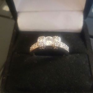 14k White Gold Plated Ring size 6