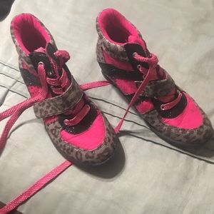 Justice leopard wedges