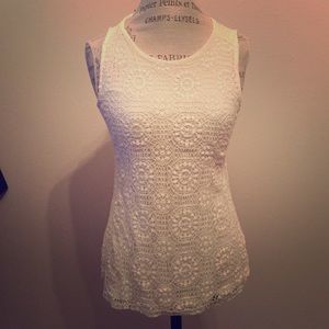 Lace cream top
