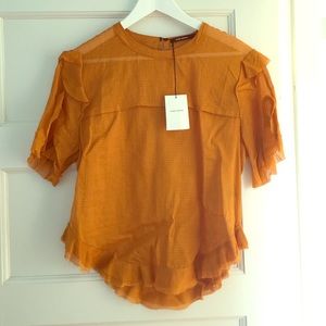 Isabel Marant old orange gauze cotton top