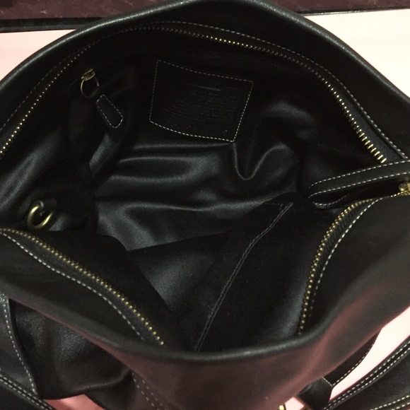 Coach Ergo Pleated Hobo Black Leather Shoulder Bag - Picture 4 of 4
