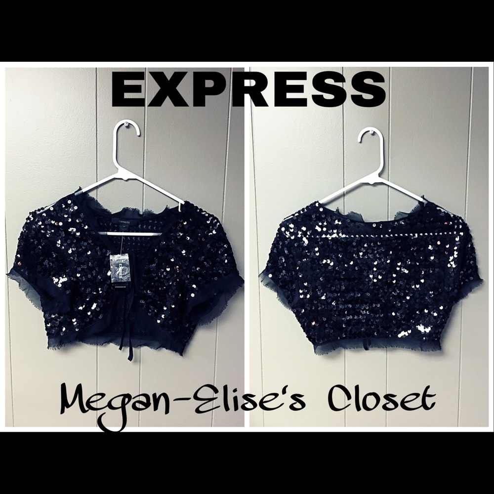 EXPRESS Medium sequin Collar Shrug!