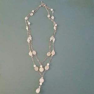 Silver gemstone necklace
