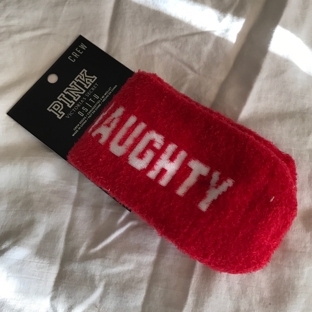 Victoria's Secret PINK | Red Furry Socks