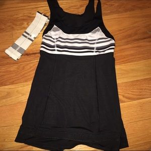 lululemon workout tank and matching headband!