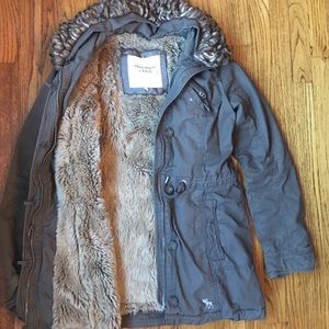 ABERCROMBIE fur lined winter coat