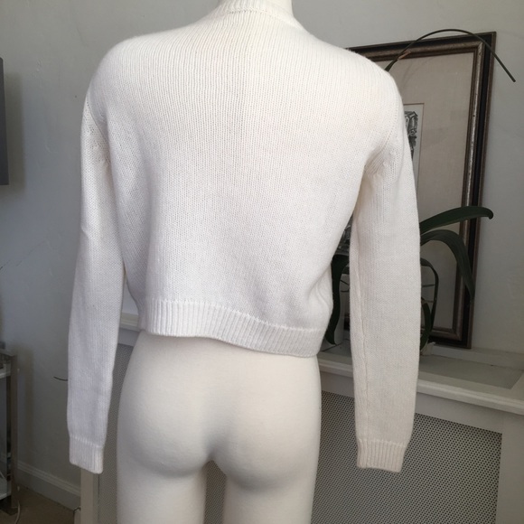 MIU MIU white crop sweater, AUTHENTIC! - Picture 2 of 8