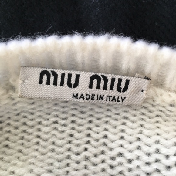 MIU MIU white crop sweater, AUTHENTIC! - Picture 4 of 8