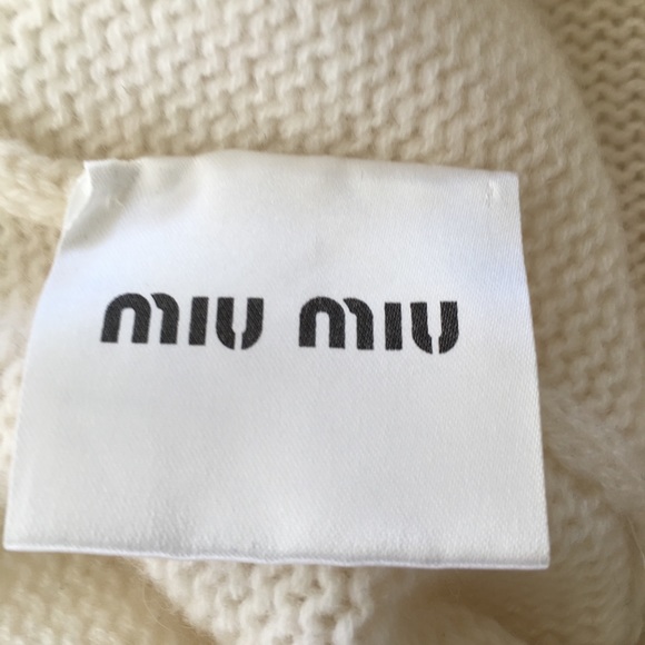 MIU MIU white crop sweater, AUTHENTIC! - Picture 5 of 8