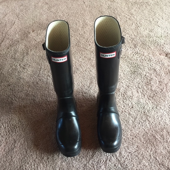Hunter tall original rain boots matte black - Picture 1 of 4