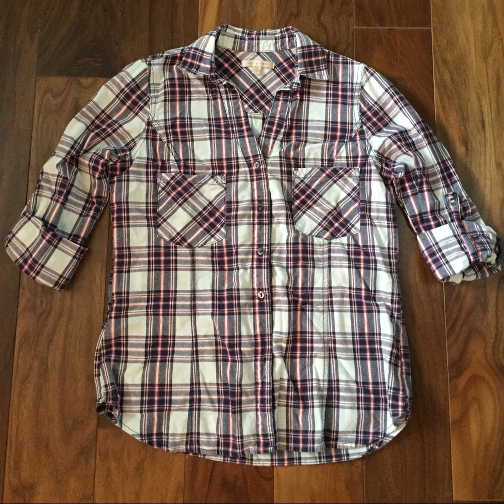 Plaid Button Down- size small