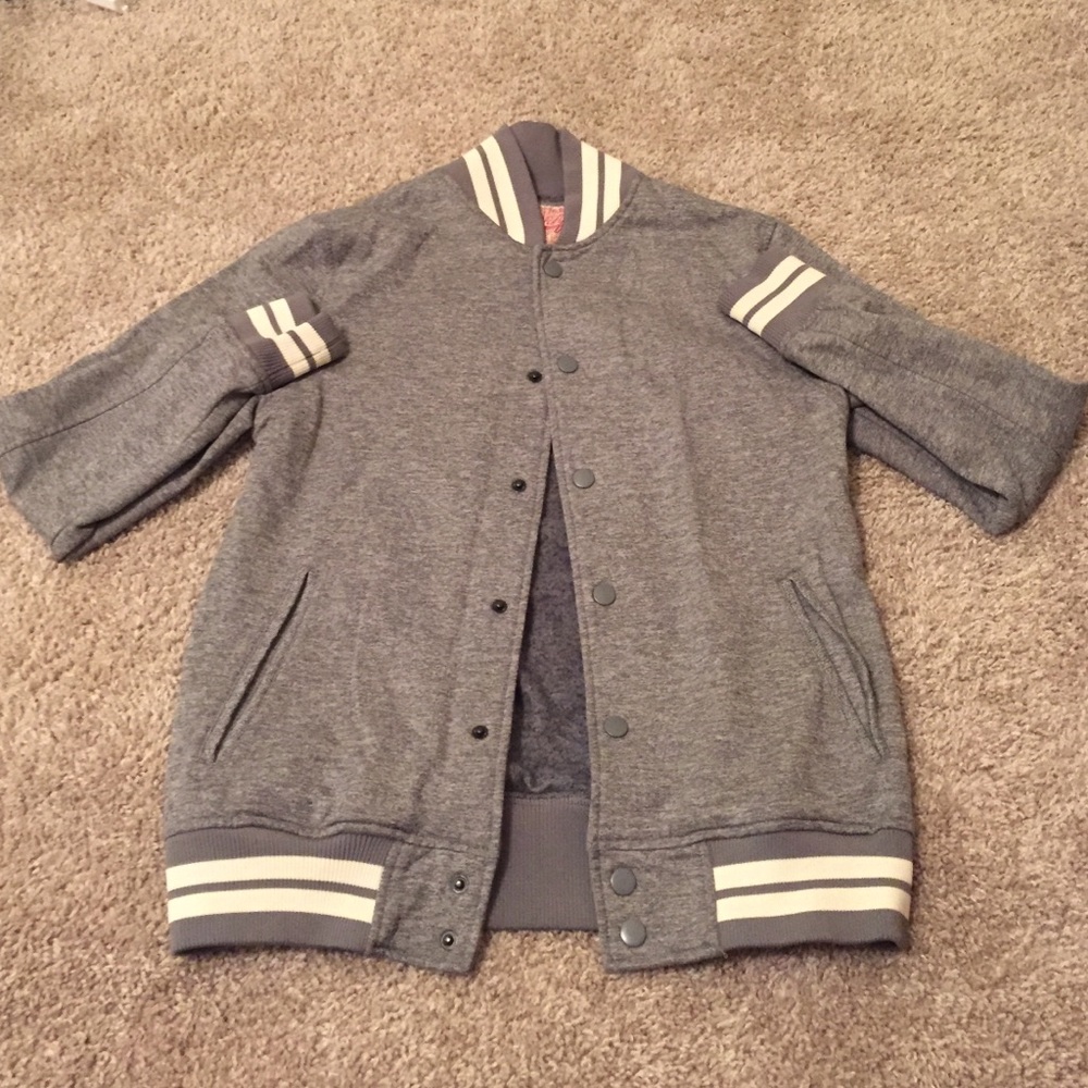 Gray button up jacket Brooklyn brand sz S