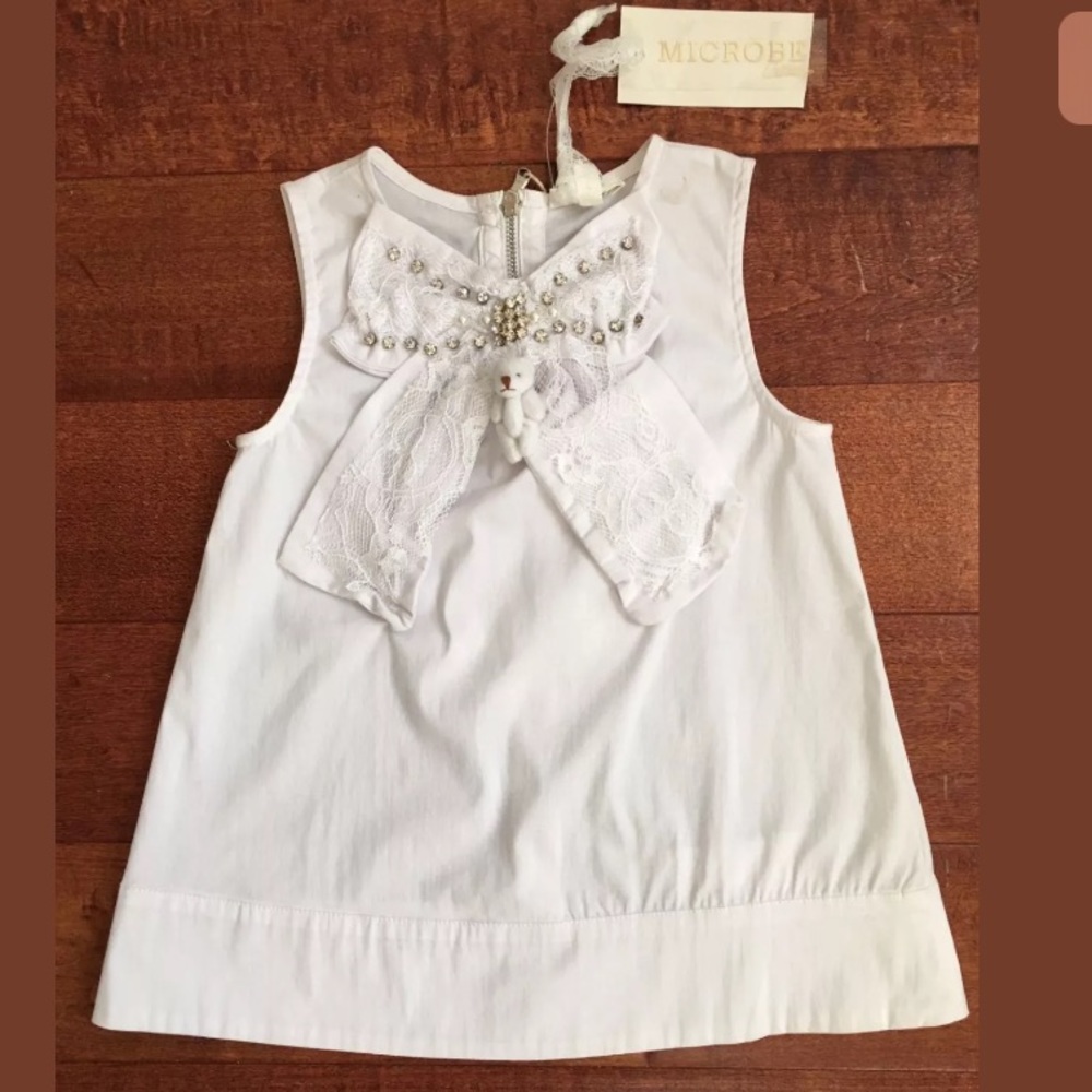 Microbe girls "TEDDY BEAR" rhinestone dress