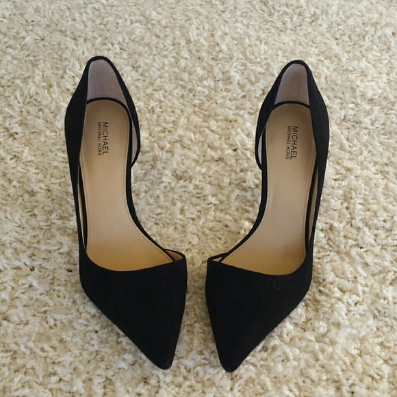 Michael Kors Shoes - FINAL SALE Michael Kors Black Suede Heels Pumps