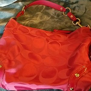 Coach hot pink purse/shoulder bag